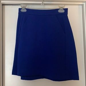 Anthropologie High Waist Royal Blue Skirt